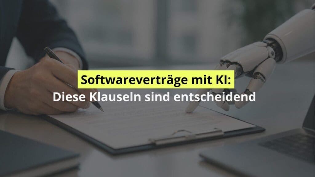 Mensch und Roboter unterzeichnen Softwarevertrag mit KI